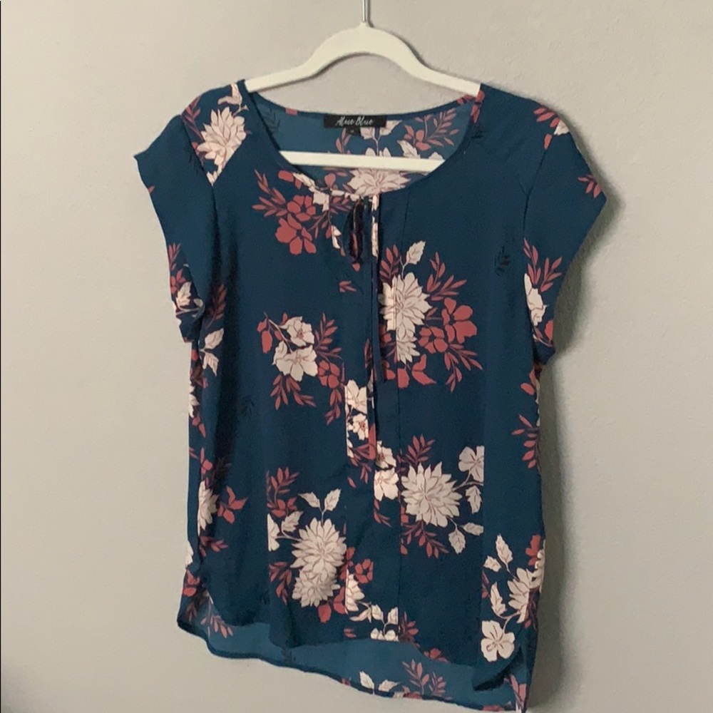 Blue Floral blouse